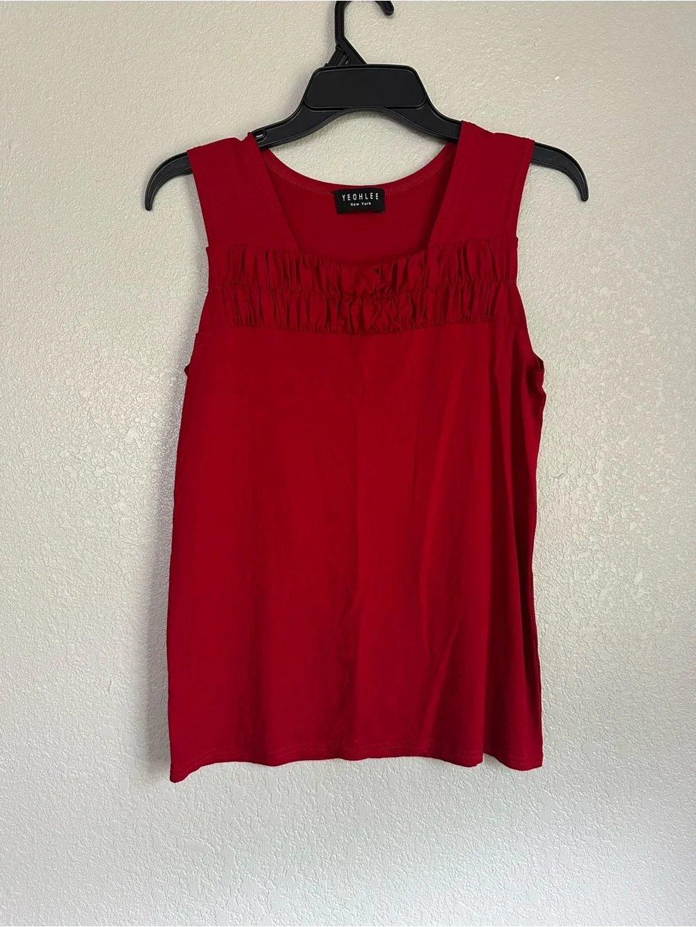 Yeohlee Red Lightweight Stretchy Tank Top Blouse Top